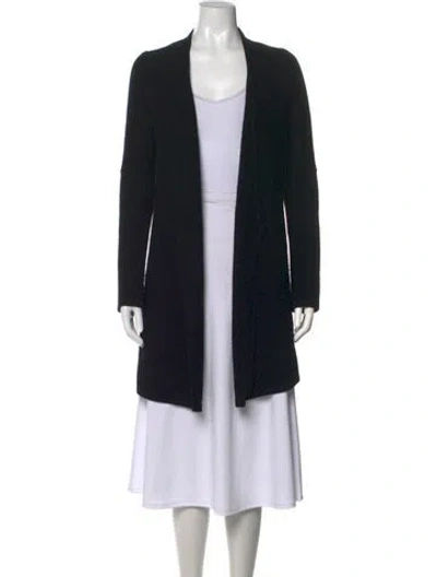 Pre-owned Rag & Bone Wool Open Front Sweater In Black