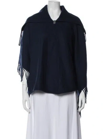 Pre-owned Rag & Bone Wool Open Front Sweater In Blue