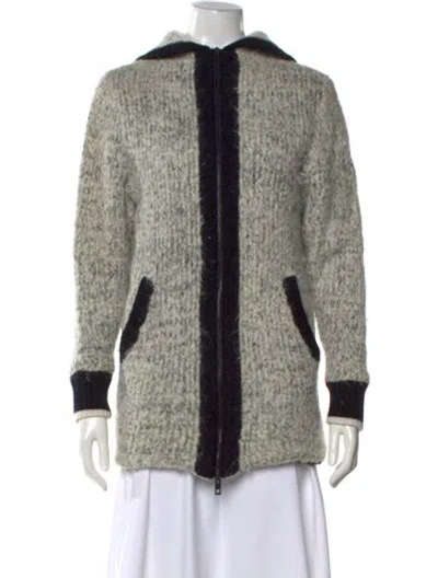 Pre-owned Rag & Bone Wool Open Front Sweater In Gray