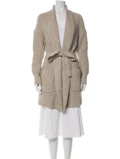 Pre-owned Rag & Bone Wool Open Front Sweater In Green