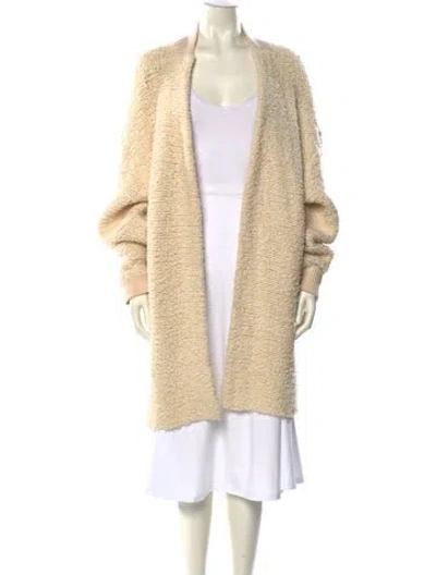 Pre-owned Rag & Bone Wool Open Front Sweater In Neutral