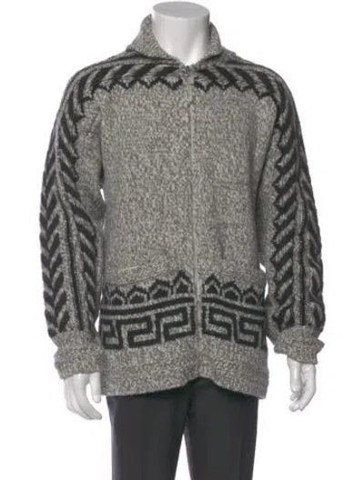 Pre-owned Rag & Bone Wool Paisley Print Sweater W/ Tags In Gray
