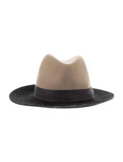 Pre-owned Rag & Bone Wool Panama Hat In Black