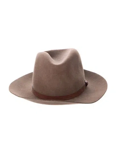 Pre-owned Rag & Bone Wool Panama Hat In Brown