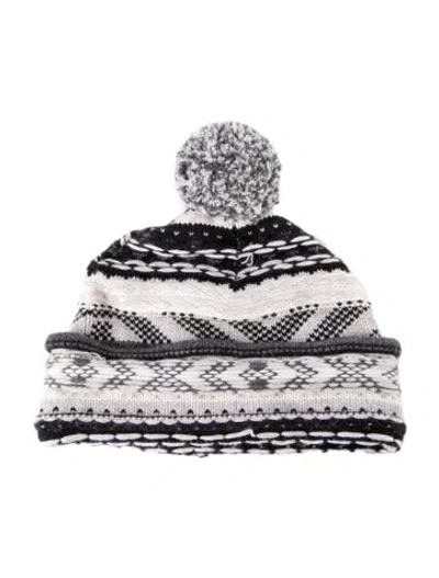 Pre-owned Rag & Bone Wool Patterned Knit Beanie In Gray