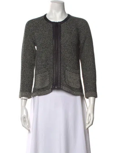 Pre-owned Rag & Bone Wool Patterned Sweater In Black/grey