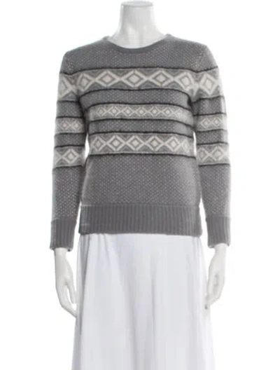 Pre-owned Rag & Bone Wool Patterned Sweater In Gray