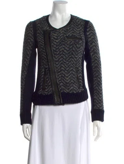 Pre-owned Rag & Bone Wool Patterned Sweater In Gray