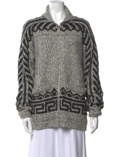 Pre-owned Rag & Bone Wool Patterned Sweater In Grey
