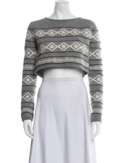 Pre-owned Rag & Bone Wool Patterned Sweater In Grey