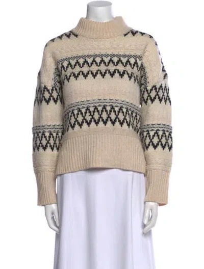 Pre-owned Rag & Bone Wool Patterned Sweater In Neutral