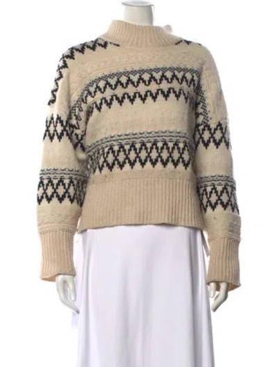 Pre-owned Rag & Bone Wool Patterned Sweater In Neutral