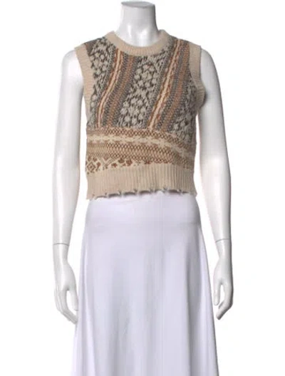 Pre-owned Rag & Bone Wool Patterned Sweater In Neutrals