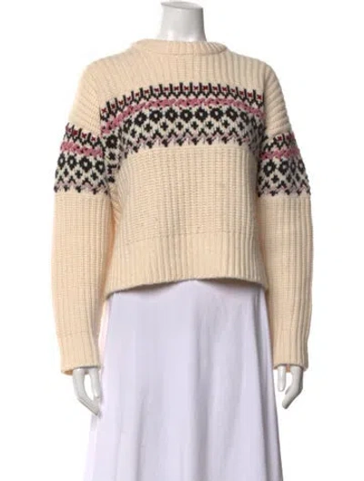 Pre-owned Rag & Bone Wool Patterned Sweater In Neutrals