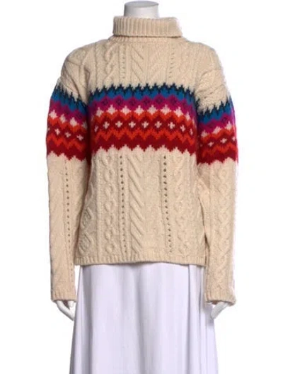 Pre-owned Rag & Bone Wool Patterned Sweater In Neutrals
