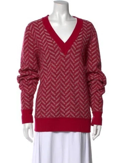 Pre-owned Rag & Bone Wool Patterned Sweater In Pink