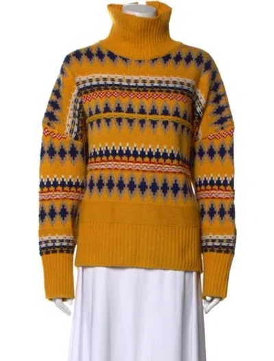 Pre-owned Rag & Bone Wool Patterned Sweater In Yellow