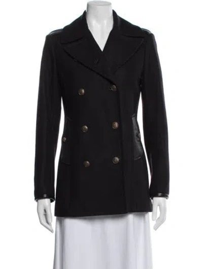 Pre-owned Rag & Bone Wool Peacoat In Black