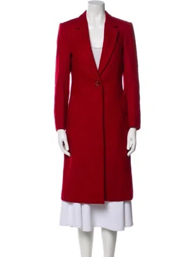 Pre-owned Rag & Bone Wool Peacoat In Red