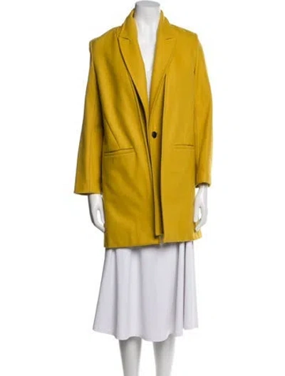 Pre-owned Rag & Bone Wool Peacoat In Yellow
