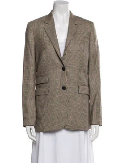 Pre-owned Rag & Bone Wool Plaid Print Blazer