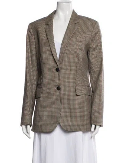 Pre-owned Rag & Bone Wool Plaid Print Blazer