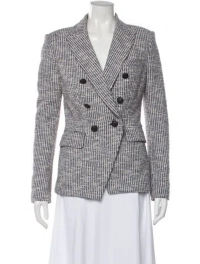 Pre-owned Rag & Bone Wool Plaid Print Blazer In Neutral
