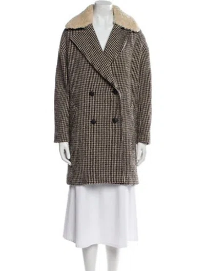 Pre-owned Rag & Bone Wool Plaid Print Jacket In Brown