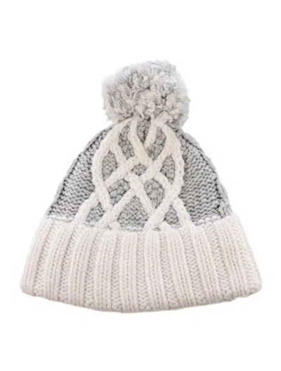 Pre-owned Rag & Bone Wool Pom-pom Beanie. In Neutral
