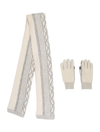 Pre-owned Rag & Bone Wool Printed Scarf In Neutral