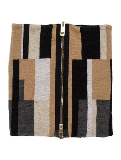 Pre-owned Rag & Bone Wool Printed Snood In Neutral