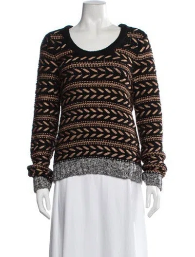 Pre-owned Rag & Bone Wool Printed Sweater In Black