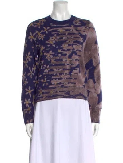 Pre-owned Rag & Bone Wool Printed Sweater In Blue