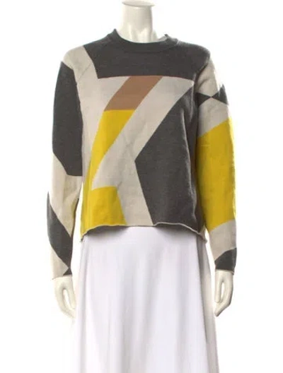 Pre-owned Rag & Bone Wool Printed Sweater In Gray