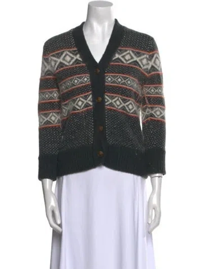 Pre-owned Rag & Bone Wool Printed Sweater In Gray