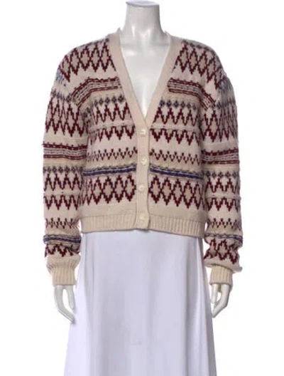 Pre-owned Rag & Bone Wool Printed Sweater In Neutral
