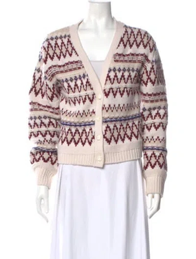 Pre-owned Rag & Bone Wool Printed Sweater In Neutral