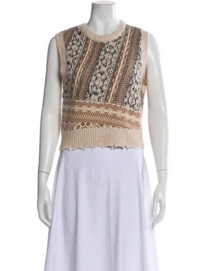 Pre-owned Rag & Bone Wool Printed Sweater In Neutral