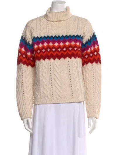 Pre-owned Rag & Bone Wool Printed Sweater In Neutral