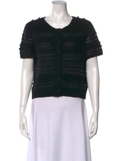 Pre-owned Rag & Bone Wool Scoop Neck Sweater In Black
