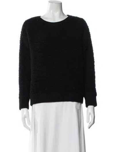 Pre-owned Rag & Bone Wool Scoop Neck Sweater In Black