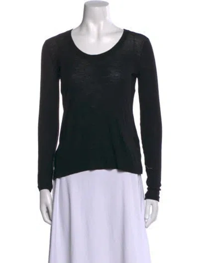 Pre-owned Rag & Bone Wool Scoop Neck Sweater In Black