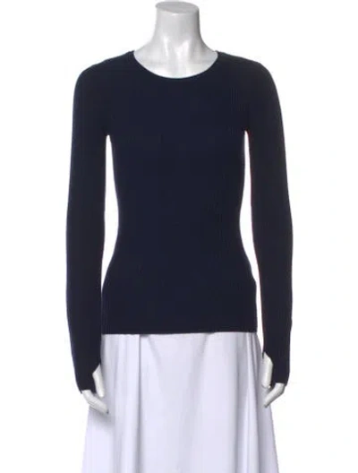 Pre-owned Rag & Bone Wool Scoop Neck Sweater In Blue