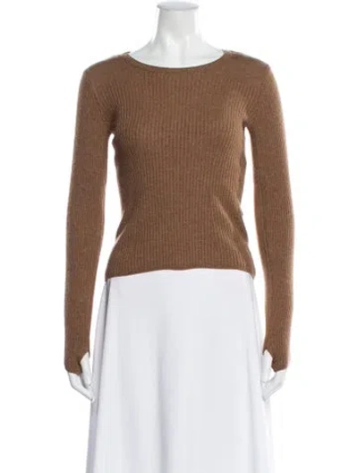 Pre-owned Rag & Bone Wool Scoop Neck Sweater In Brown