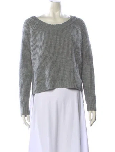 Pre-owned Rag & Bone Wool Scoop Neck Sweater In Gray