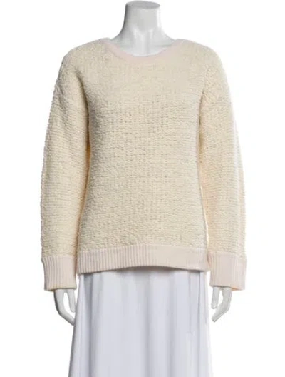 Pre-owned Rag & Bone Wool Scoop Neck Sweater In Neutral