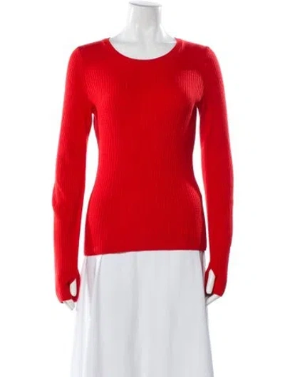 Pre-owned Rag & Bone Wool Scoop Neck Sweater In Orange