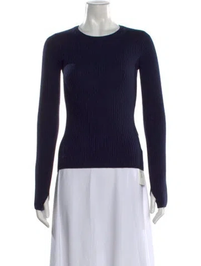 Pre-owned Rag & Bone Wool Scoop Neck Sweater W/ Tags In Blue