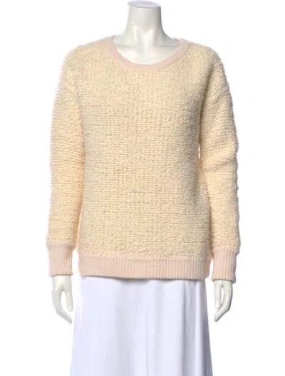 Pre-owned Rag & Bone Wool Scoop Neck Sweater In White