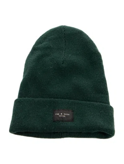 Pre-owned Rag & Bone Wool Slouch Beanie In Green